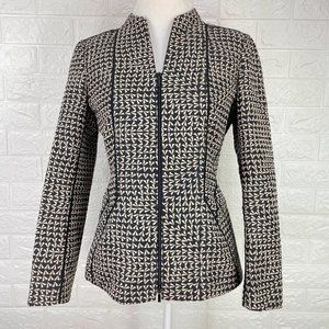 LAFAYETTE 148 shapely lightweight dual zip long sleeve jacket - SZ 8